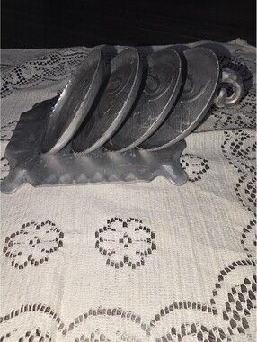 Forged Aluminum Swan Coasters and rack